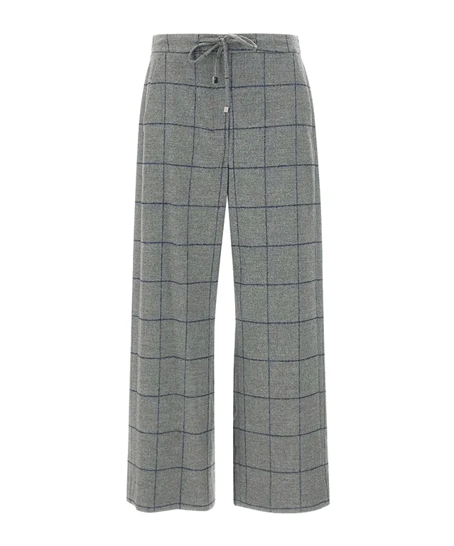 's Max Mara Checked Drawstring Trousers