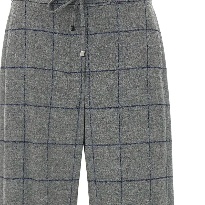 's Max Mara Checked Drawstring Trousers