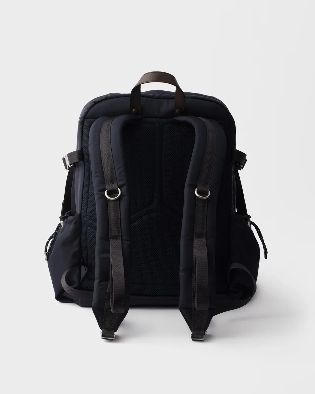Prada Triangle-Logo Zipped Backpack