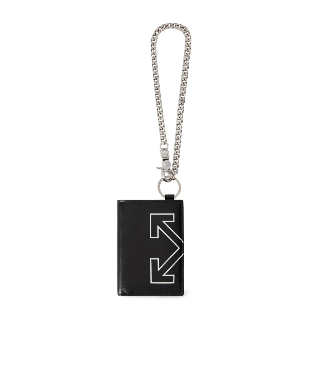Off-White Heritage Logo Printed Chained Wallet