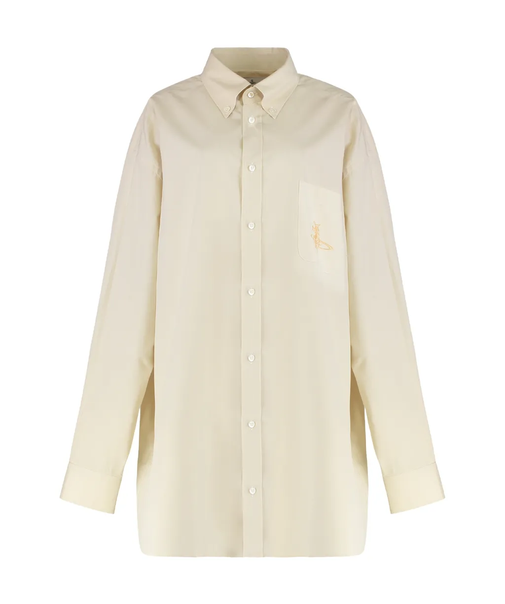 Vivienne Westwood Logo Embroidered Buttoned Shirt