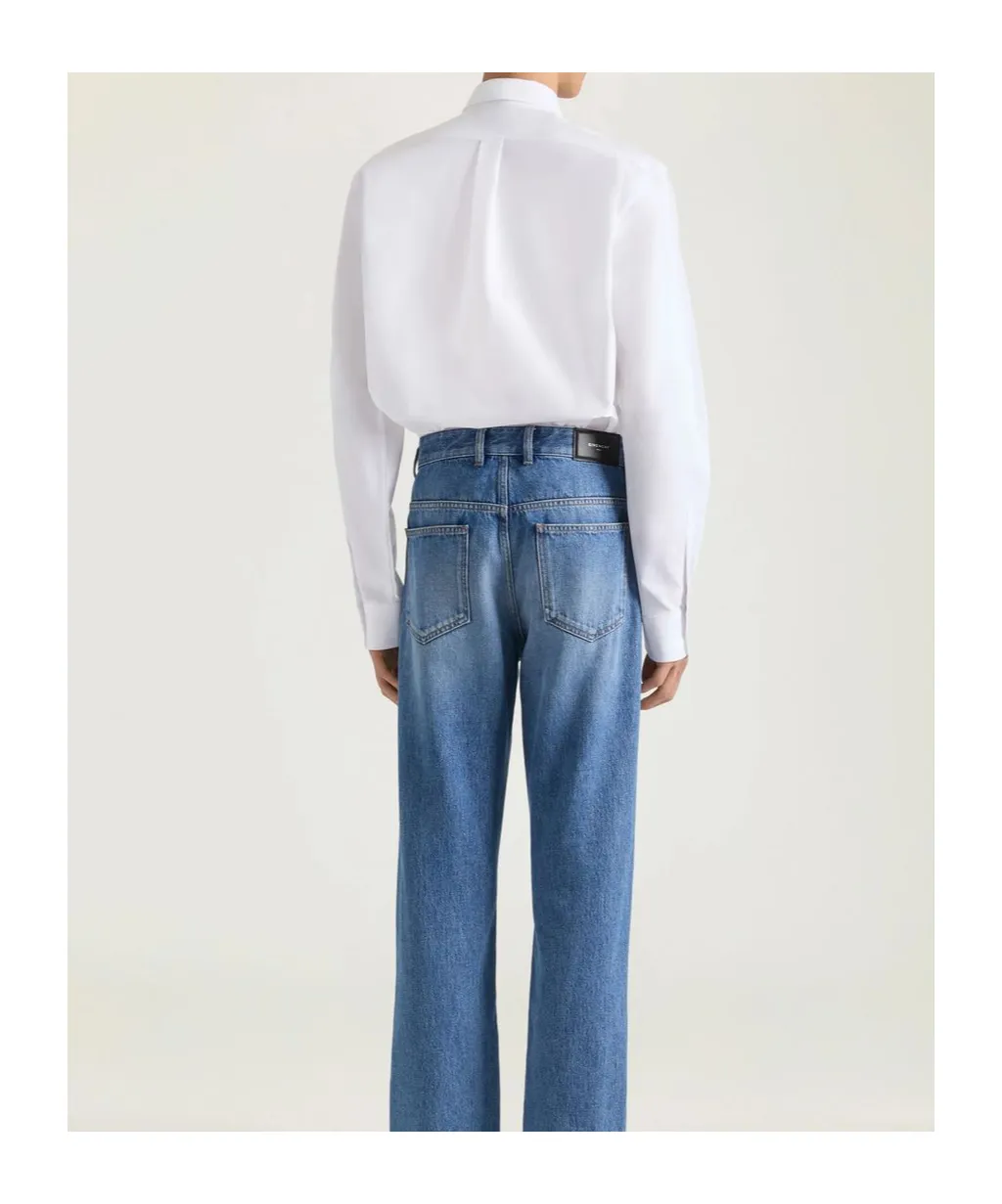 Shirt In Cotton Oxford With Givenchy Paris Jacquard