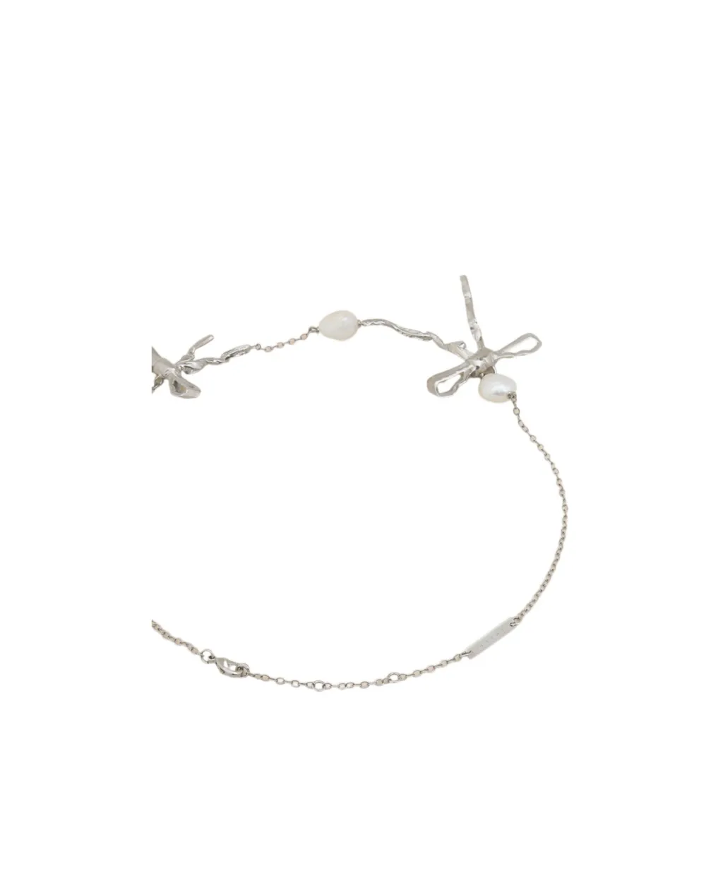 Silver Bow Necklace