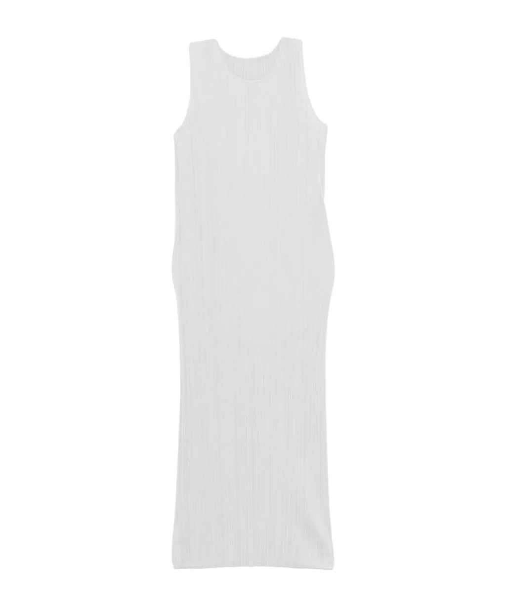 Pleated Sleeveless Maxi Dress