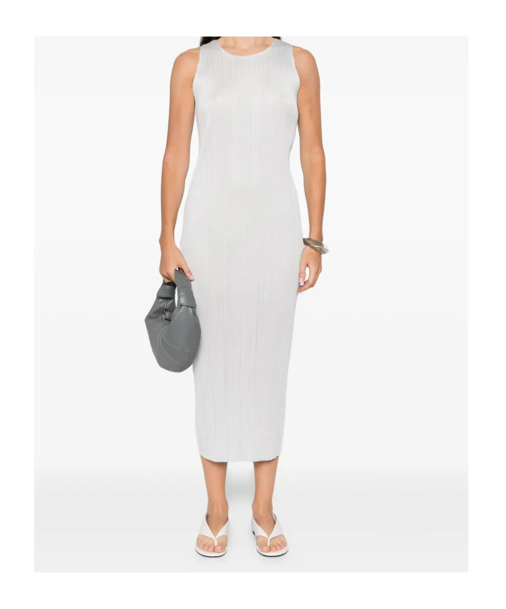 Pleated Sleeveless Maxi Dress