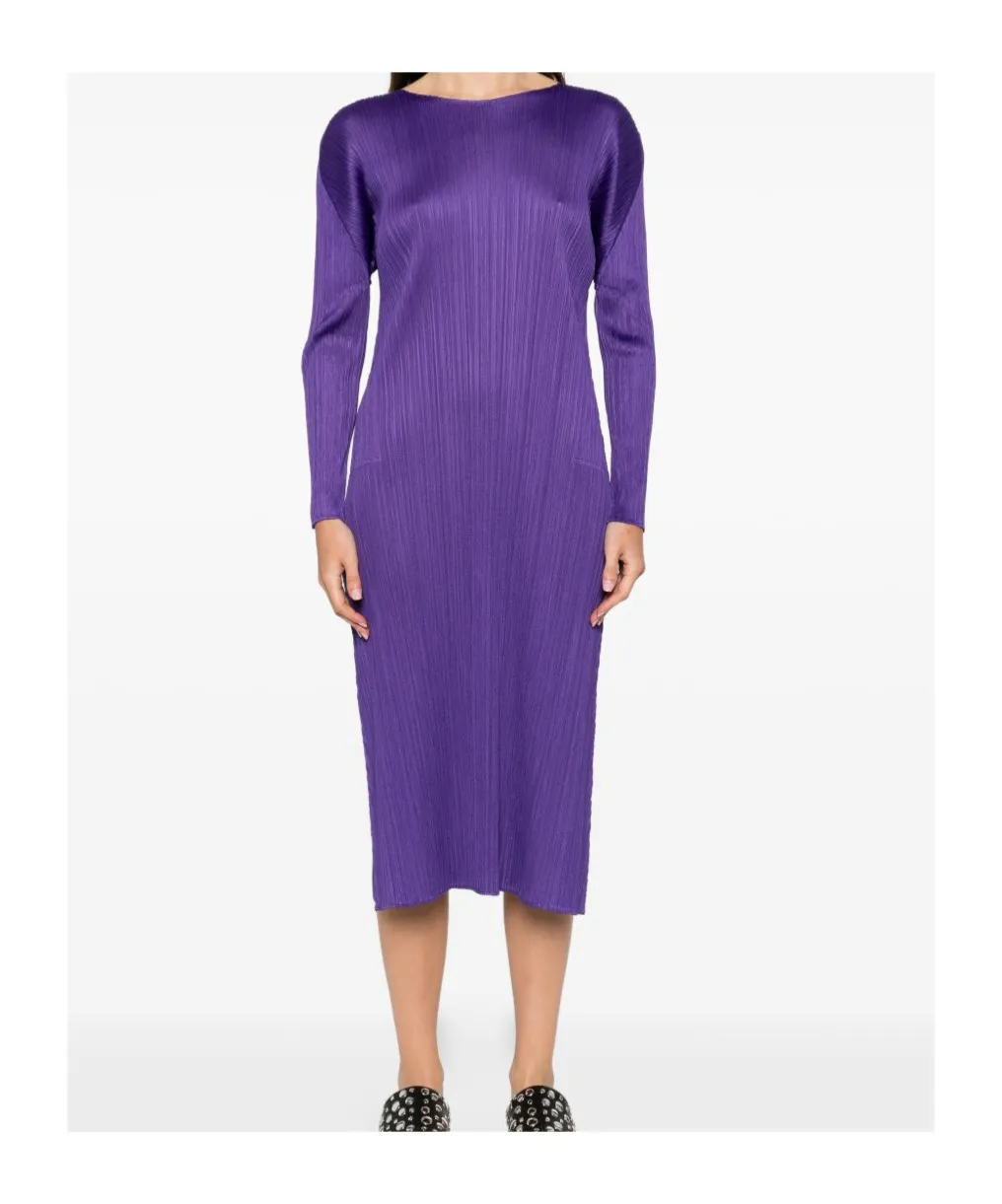 Pleated Midi Dress