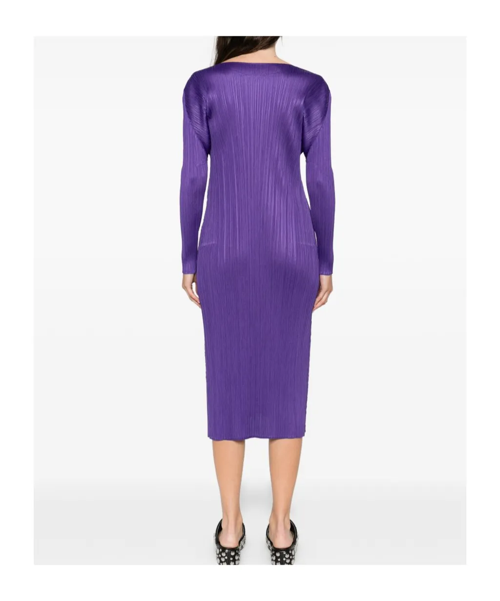 Pleated Midi Dress