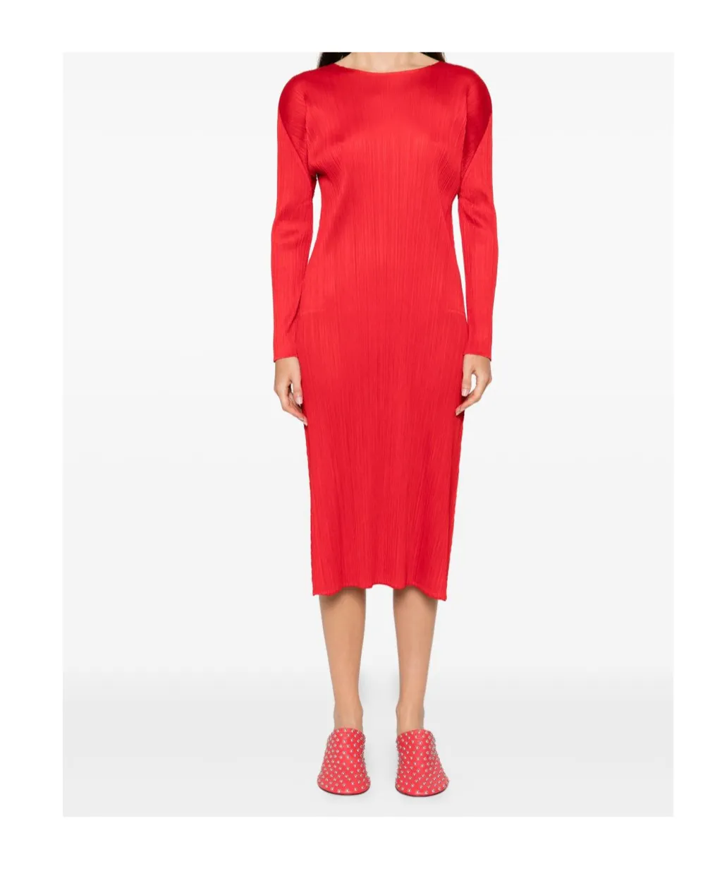 Long-Sleeve Midi Dress
