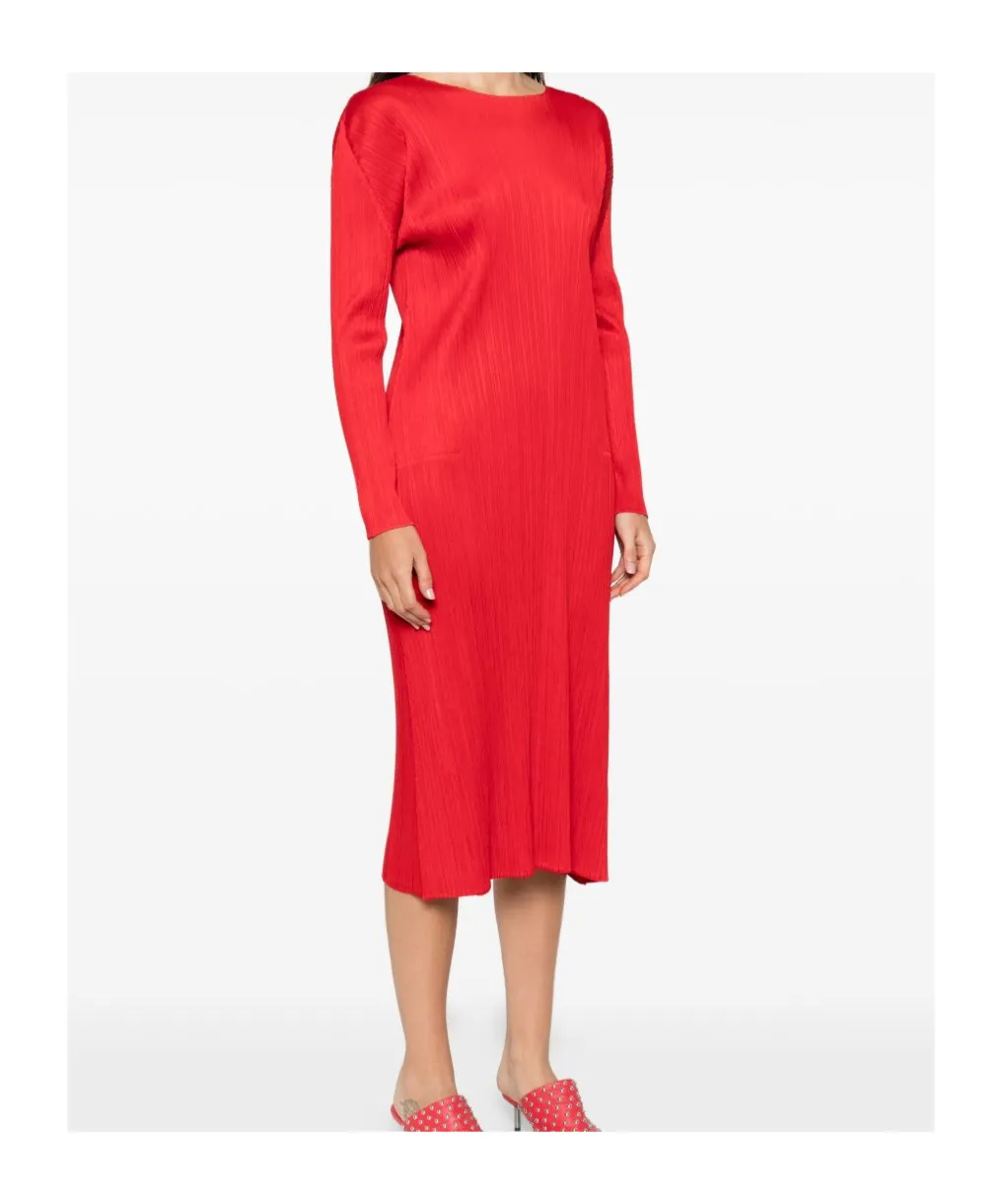 Long-Sleeve Midi Dress