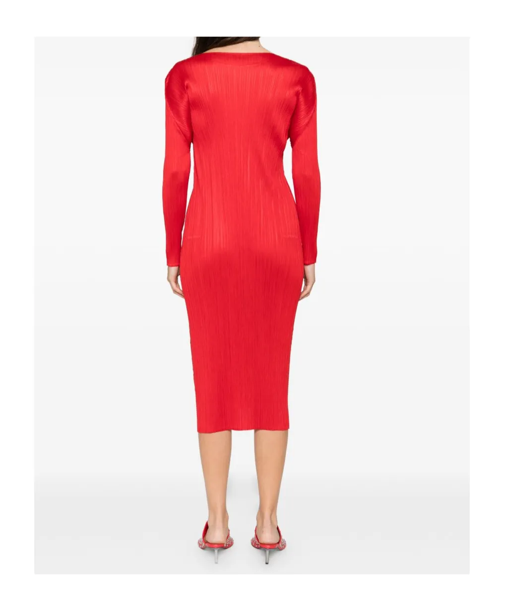 Long-Sleeve Midi Dress