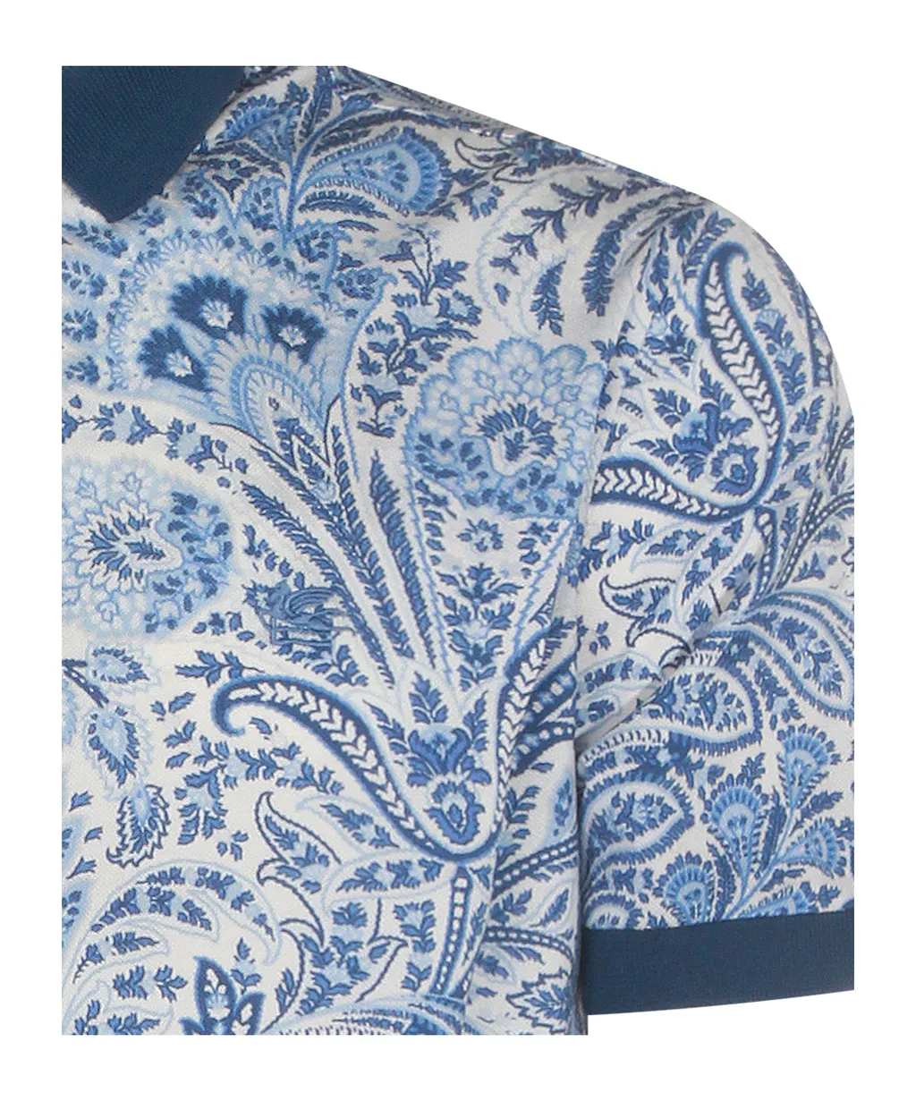 Etro Paisley-Printed Short Sleeved Polo Shirt