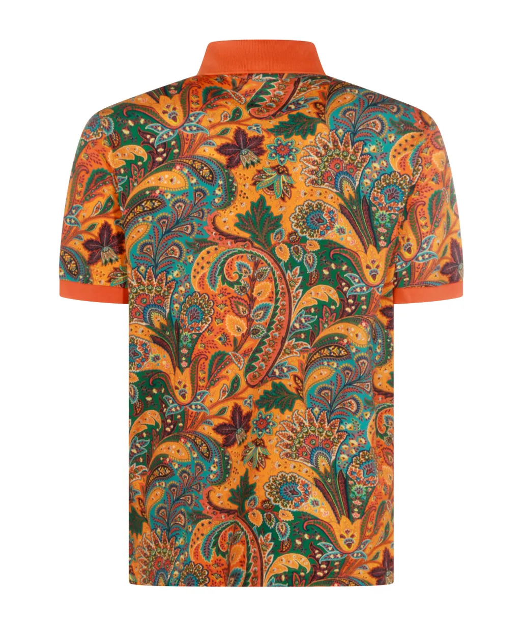 Etro Paisley-Printed Short Sleeved Polo Shirt