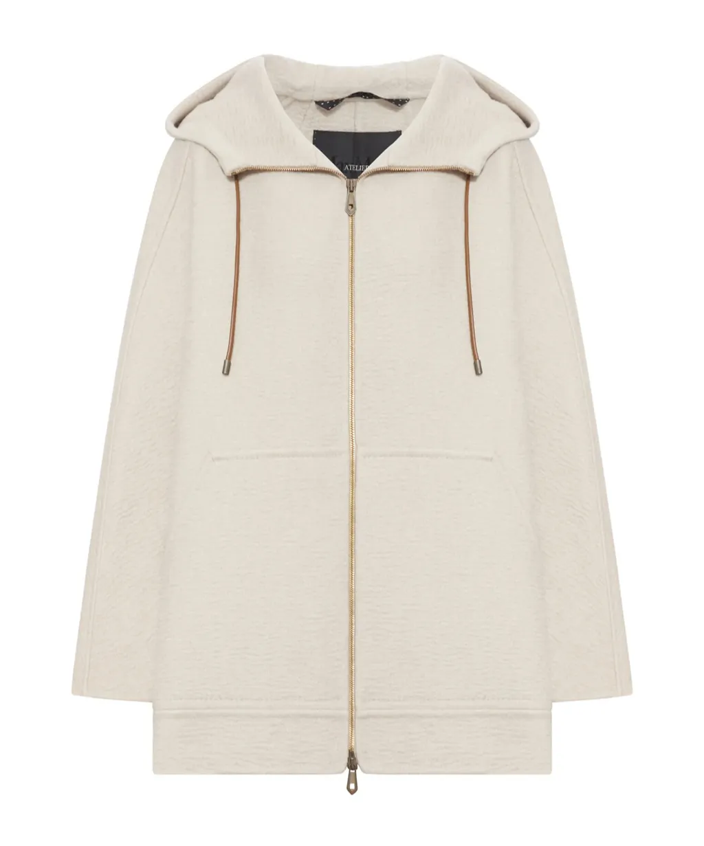 Cashmere Double-Layer Sweatshirt Jacket