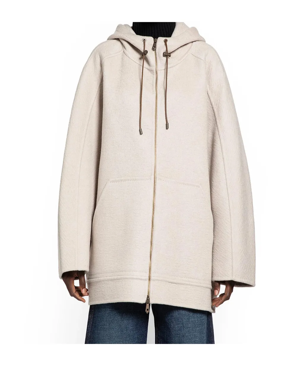 Cashmere Double-Layer Sweatshirt Jacket