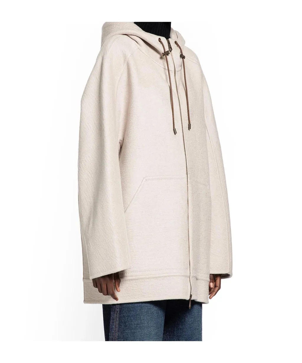 Cashmere Double-Layer Sweatshirt Jacket