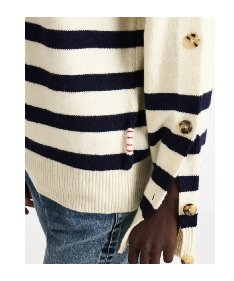 Jw Anderson Buttoned Sleeve Breton Jumper