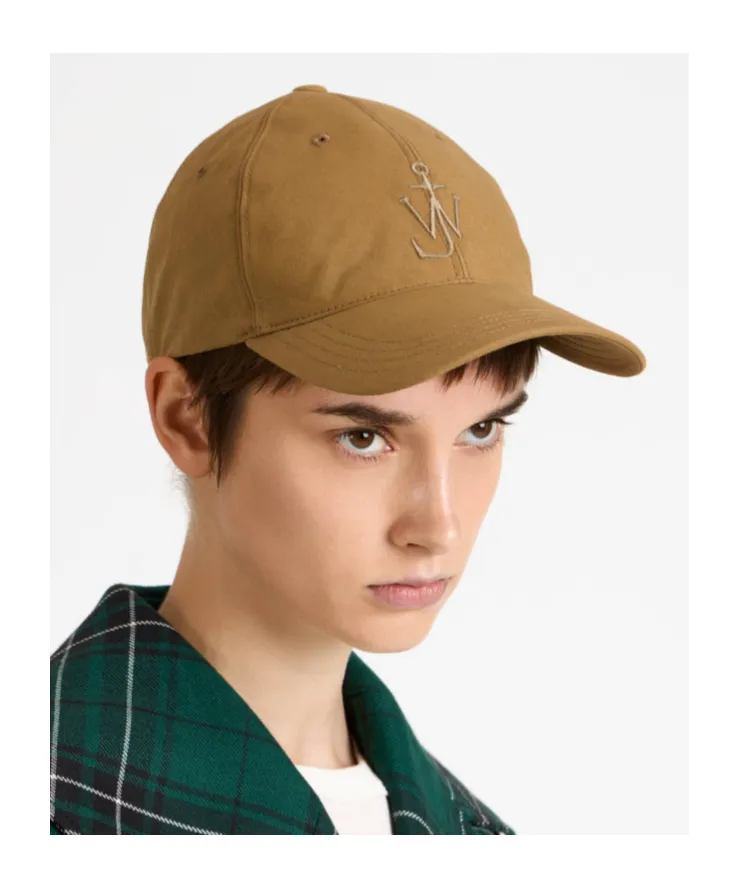 Jw Anderson Logo Embroidered Curved Peak Cap