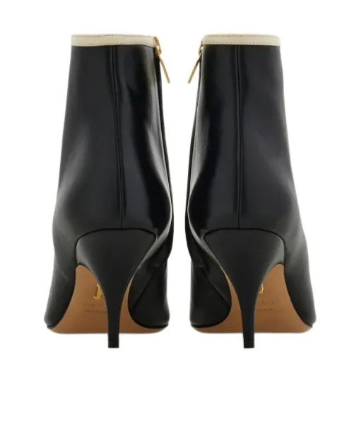 Pointed Ankle Boot With Mini Bow Detail