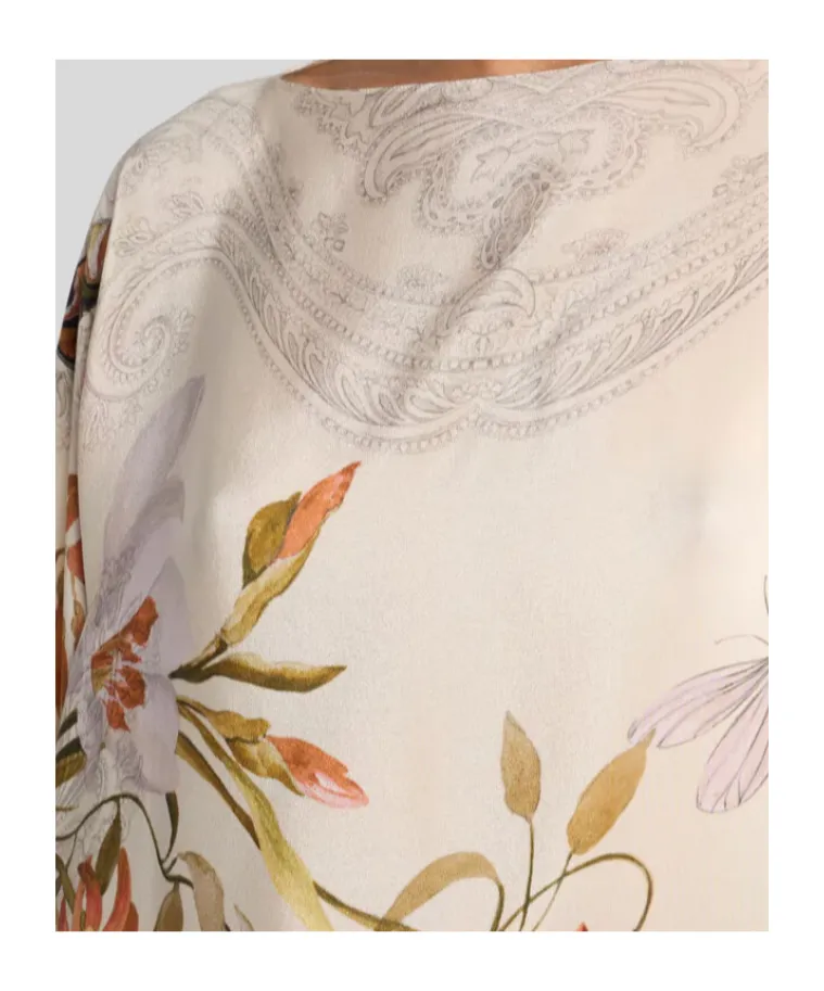 Etro Placed Floral Printed Poncho Top
