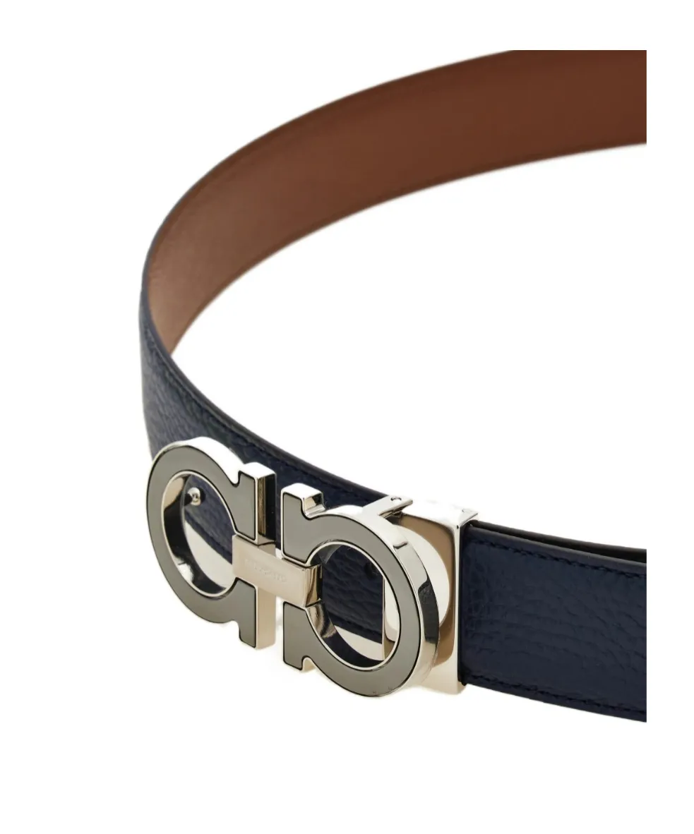 Reversible And Adjustable Gancini Belt With Switch Buckle