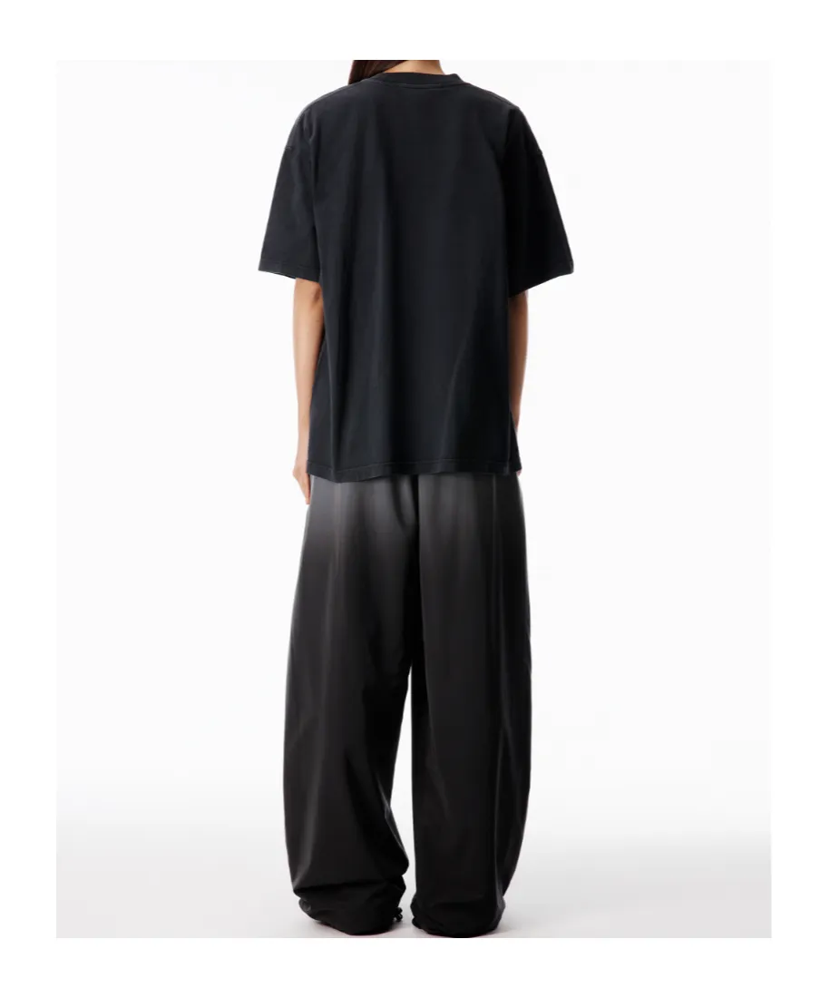 Alexander Wang Oversized Logo Embossed Crewneck T-Shirt