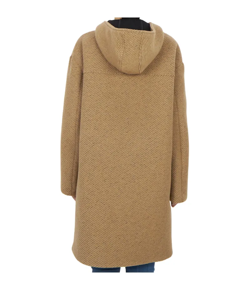 Long-Sleeved Hooded Coat