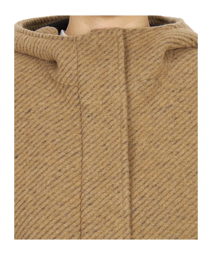 Long-Sleeved Hooded Coat