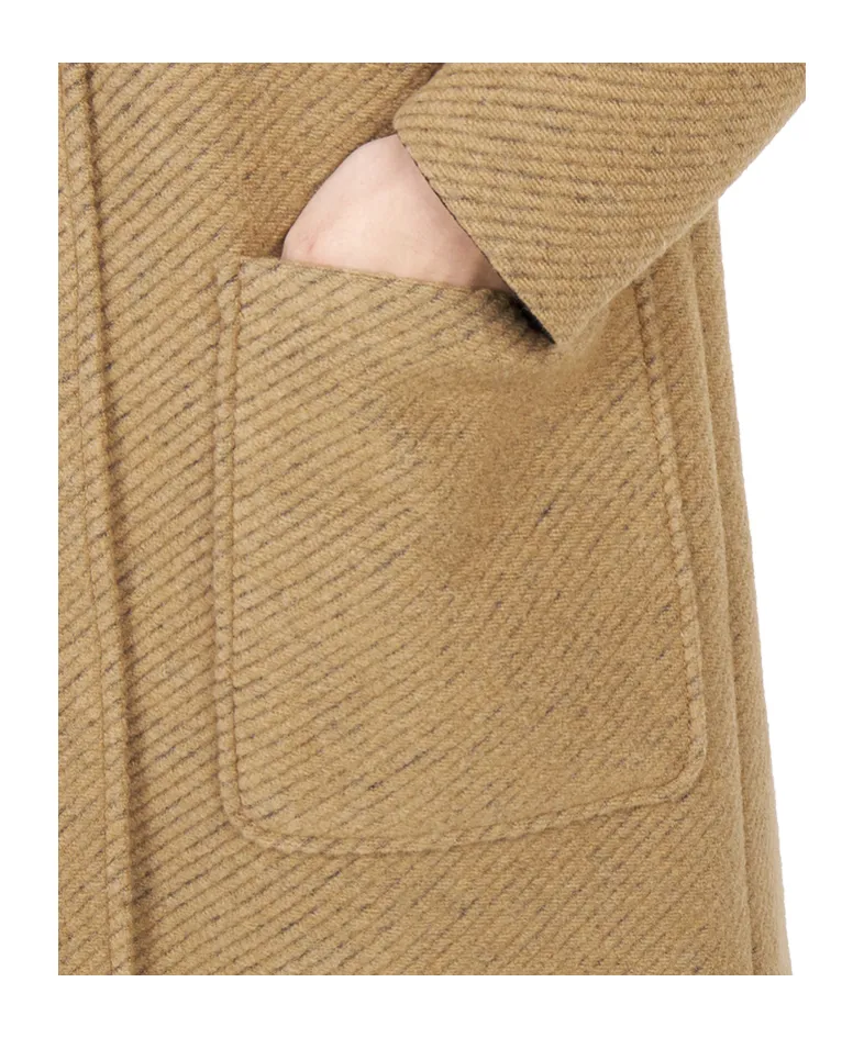 Long-Sleeved Hooded Coat