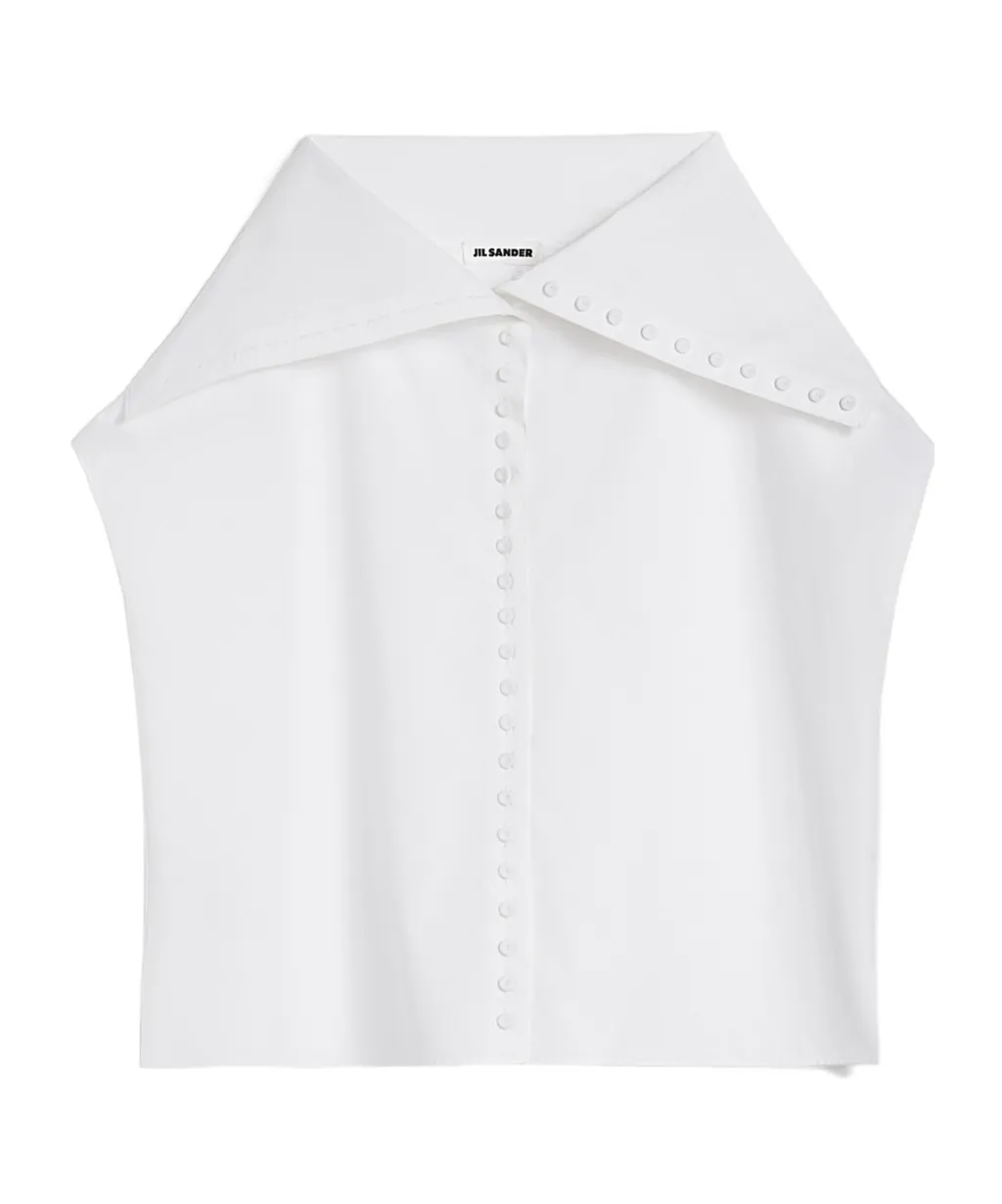 Jil Sander	Sailor-Collar Straight Hem Shirt