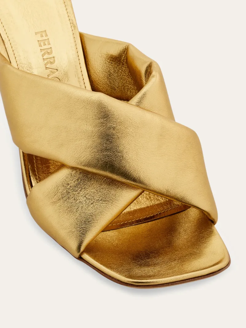 Padded Sandal With Gancini Heel