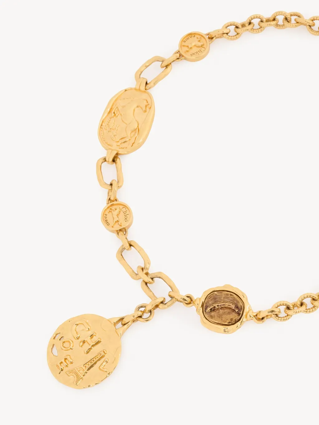 Coin-Pendant Chain Necklace
