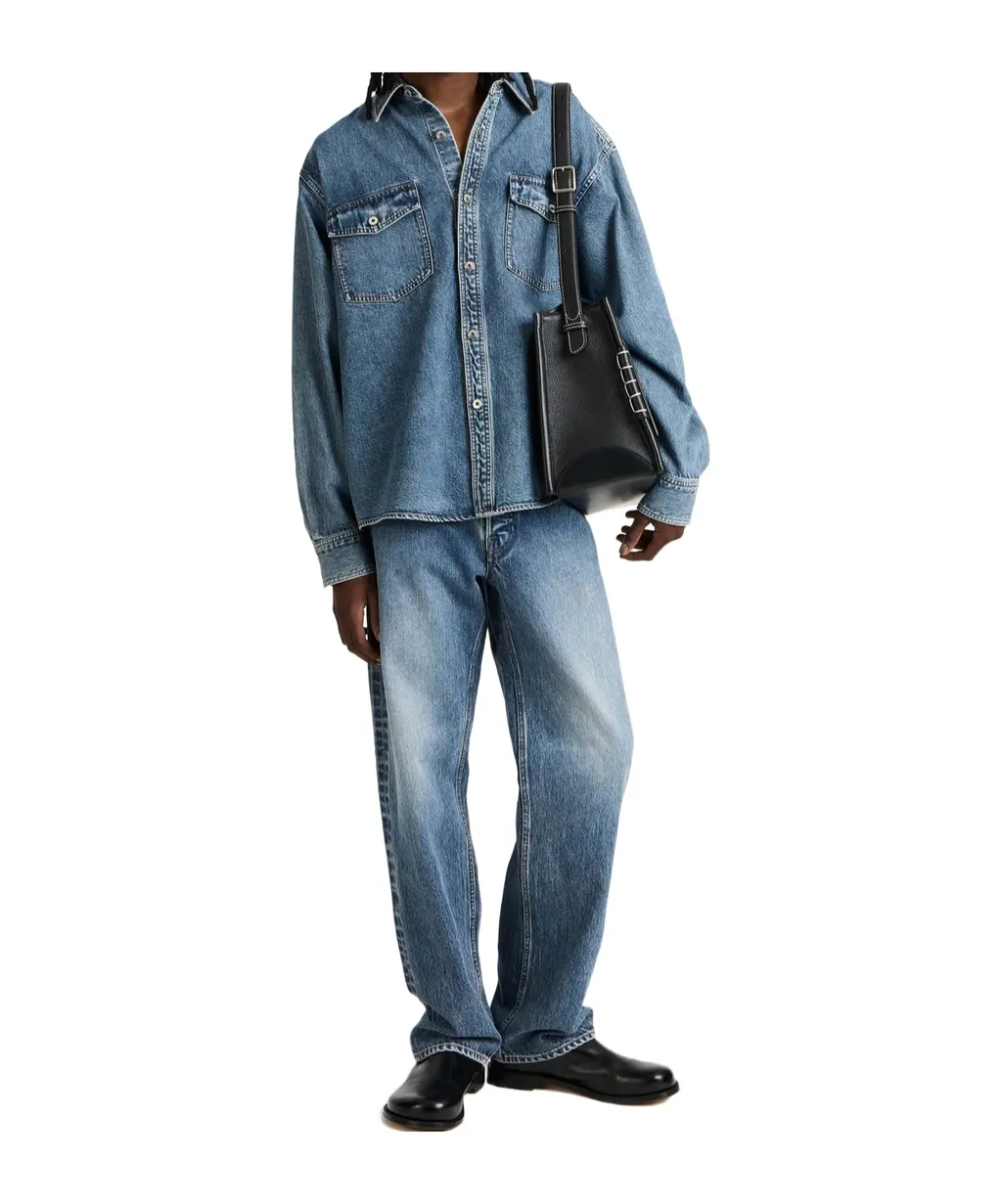 Jw Anderson Logo Patch Denim Shirt