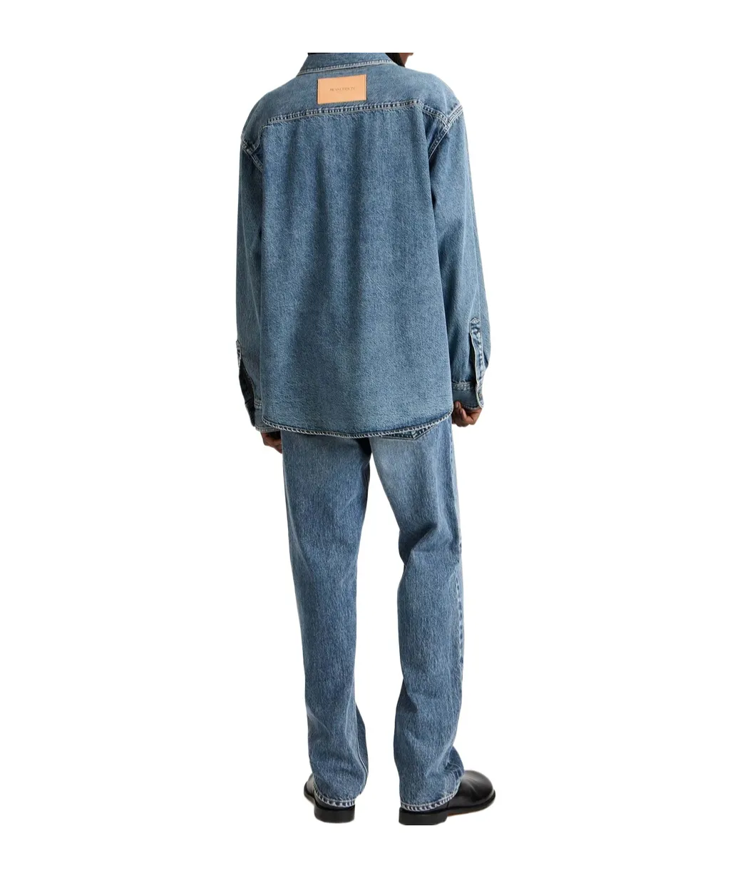 Jw Anderson Logo Patch Denim Shirt