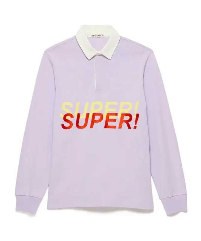 Jw Anderson Lilac Super Super Polo Shirt