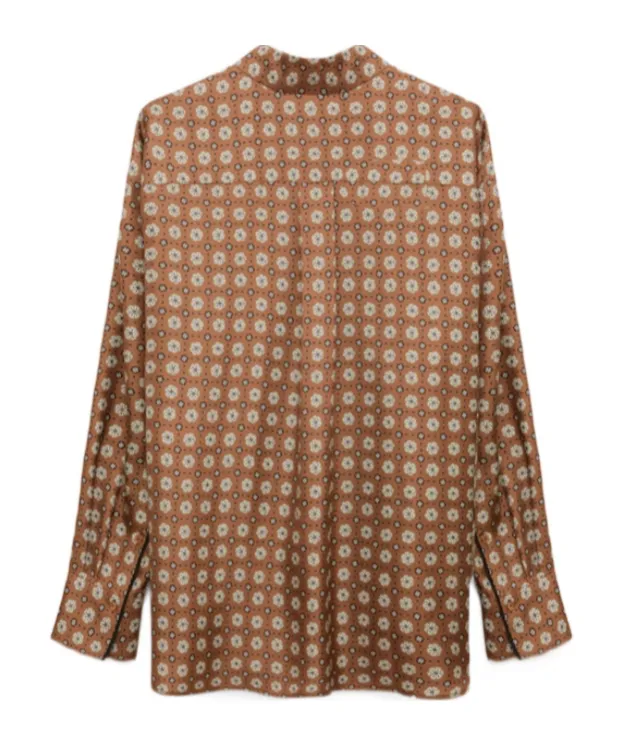 Printed Silk Twill Shirt