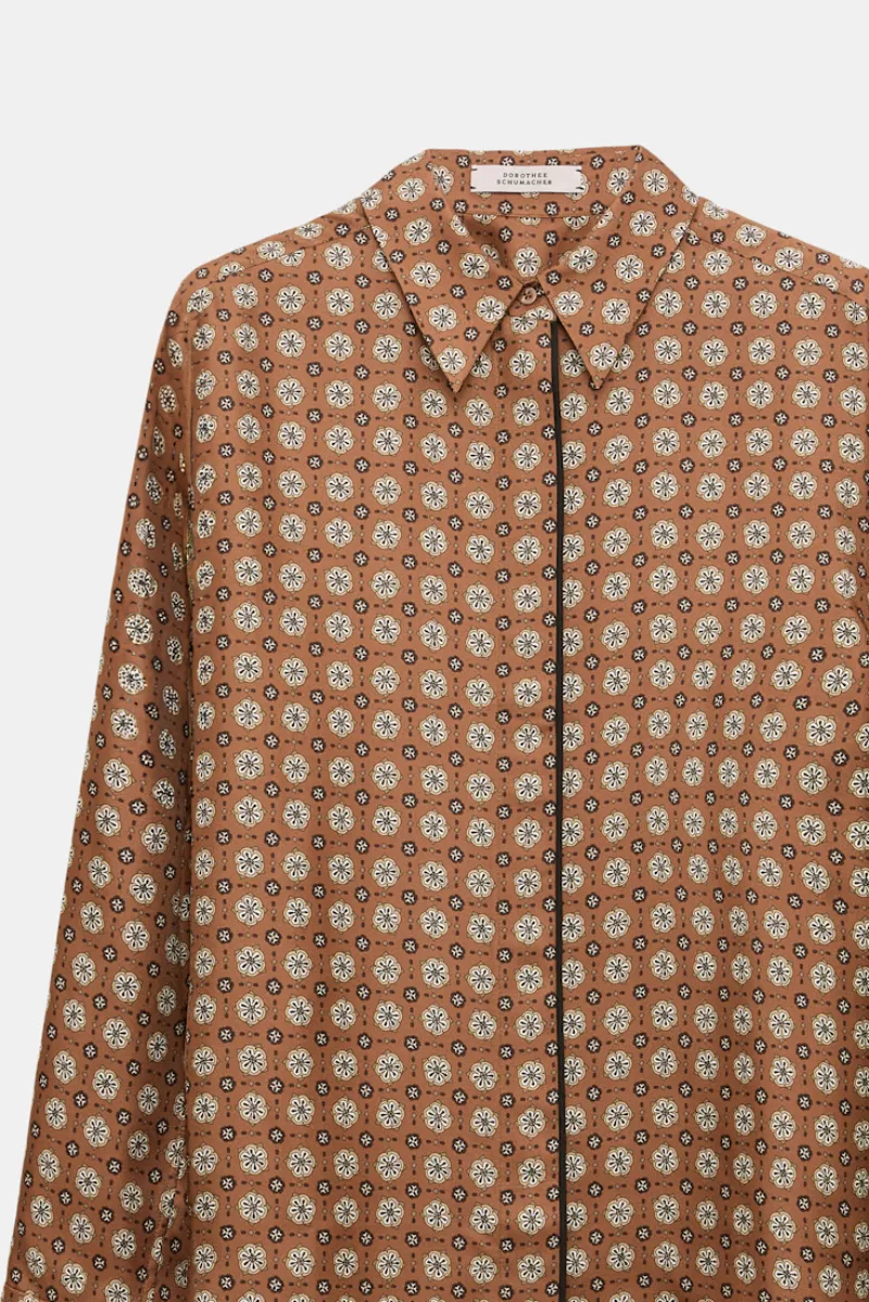Printed Silk Twill Shirt