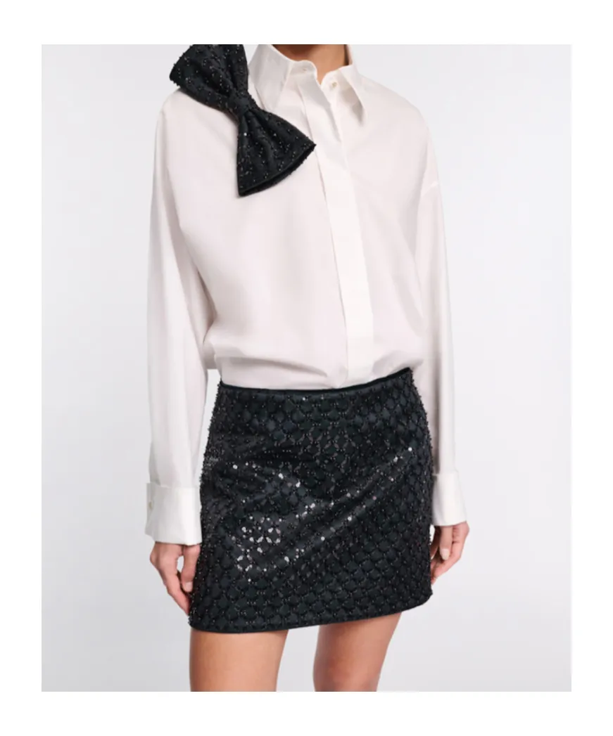 Dorothee Schumacher Bow Brooch Oversized Shirt