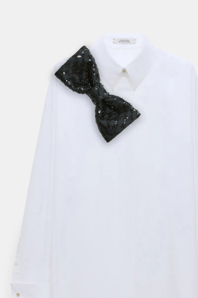 Dorothee Schumacher Bow Brooch Oversized Shirt