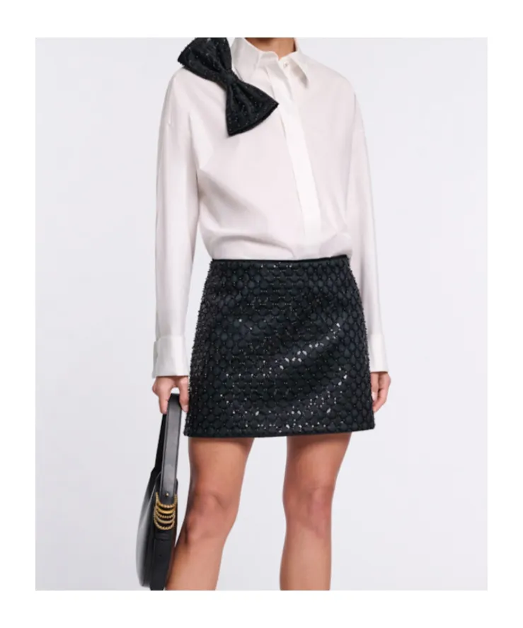 Dorothee Schumacher Bow Brooch Oversized Shirt