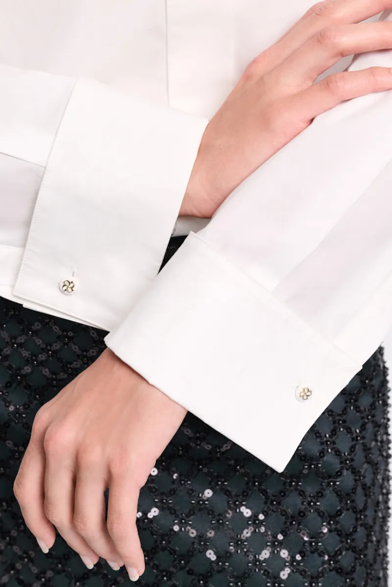 Dorothee Schumacher Bow Brooch Oversized Shirt