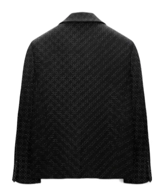 Embroidered Mini Blazer In Punto Milano