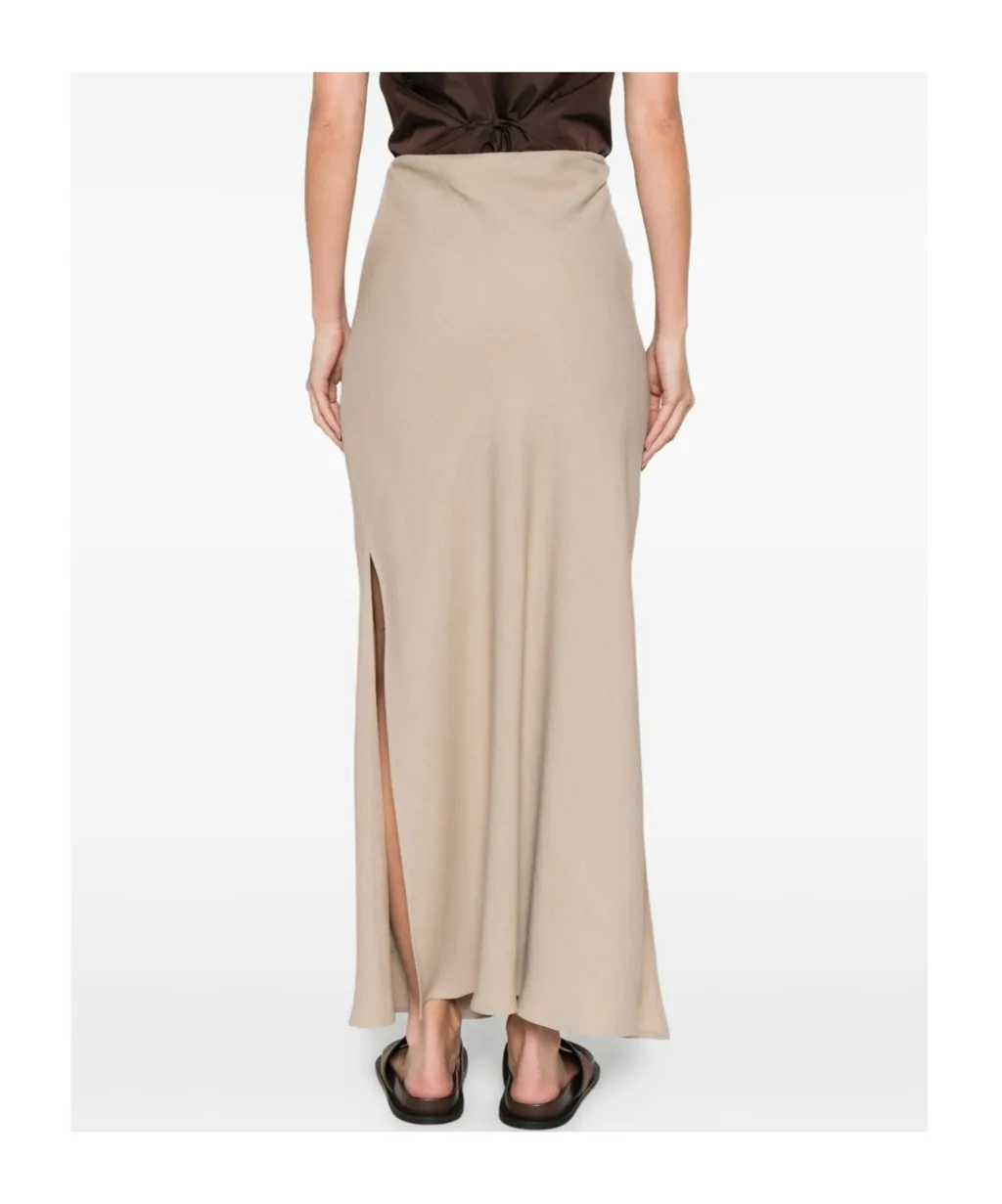 Side Slit Straight Skirt