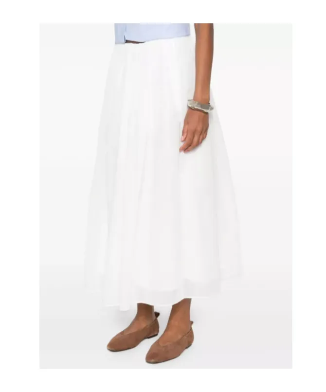Brunello Cucinelli Elastic Waistband Layer Skirt
