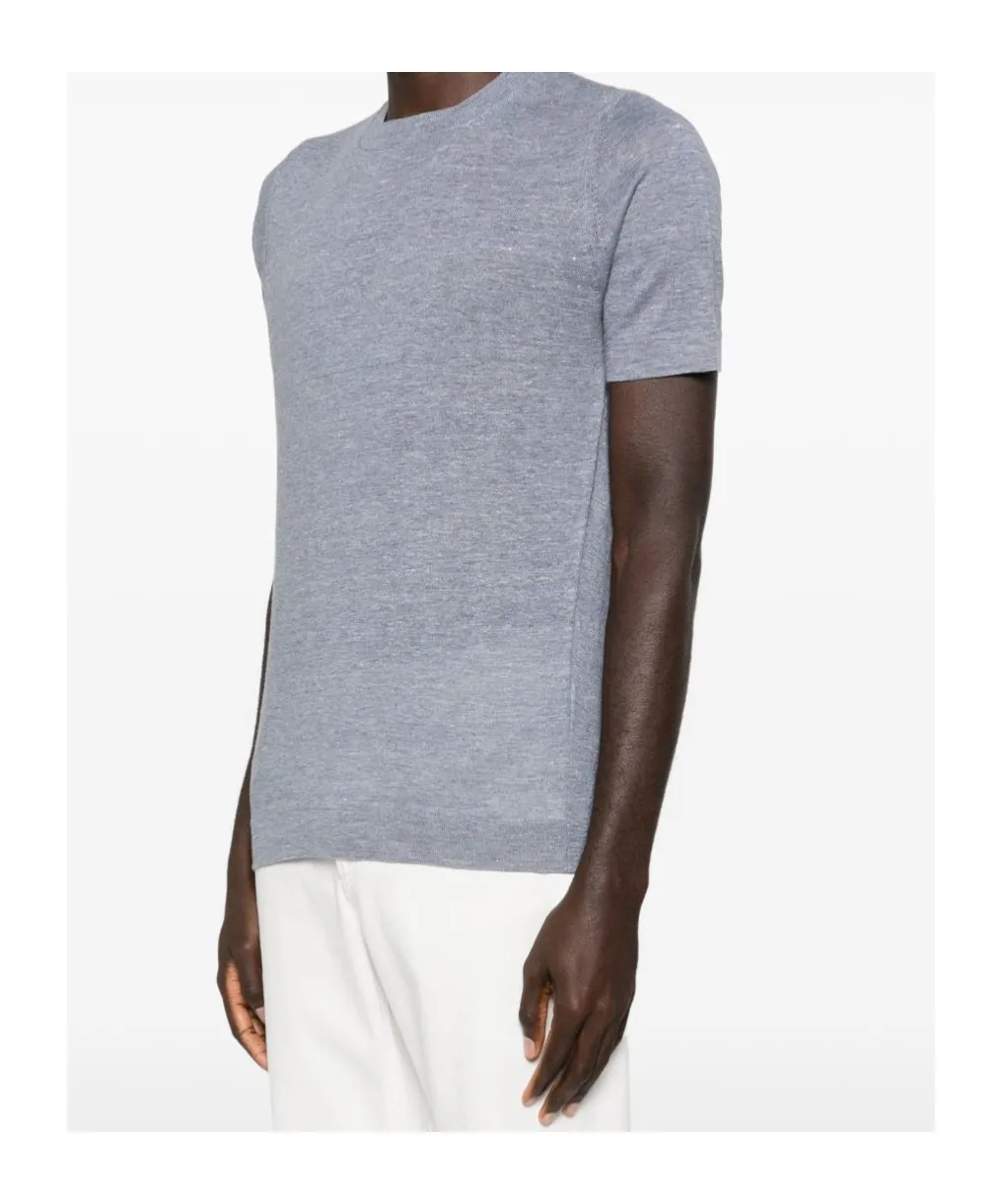 Brunello Cucinelli Short-Sleeve Ribbed T-Shirt