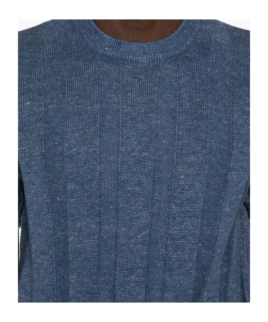 Ribbed Short-Sleeve Knitted T-Shirt