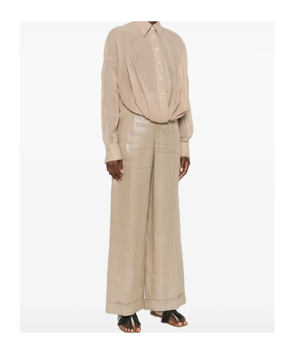 Brunello Cucinelli Long-Sleeved Taffeta Shirt