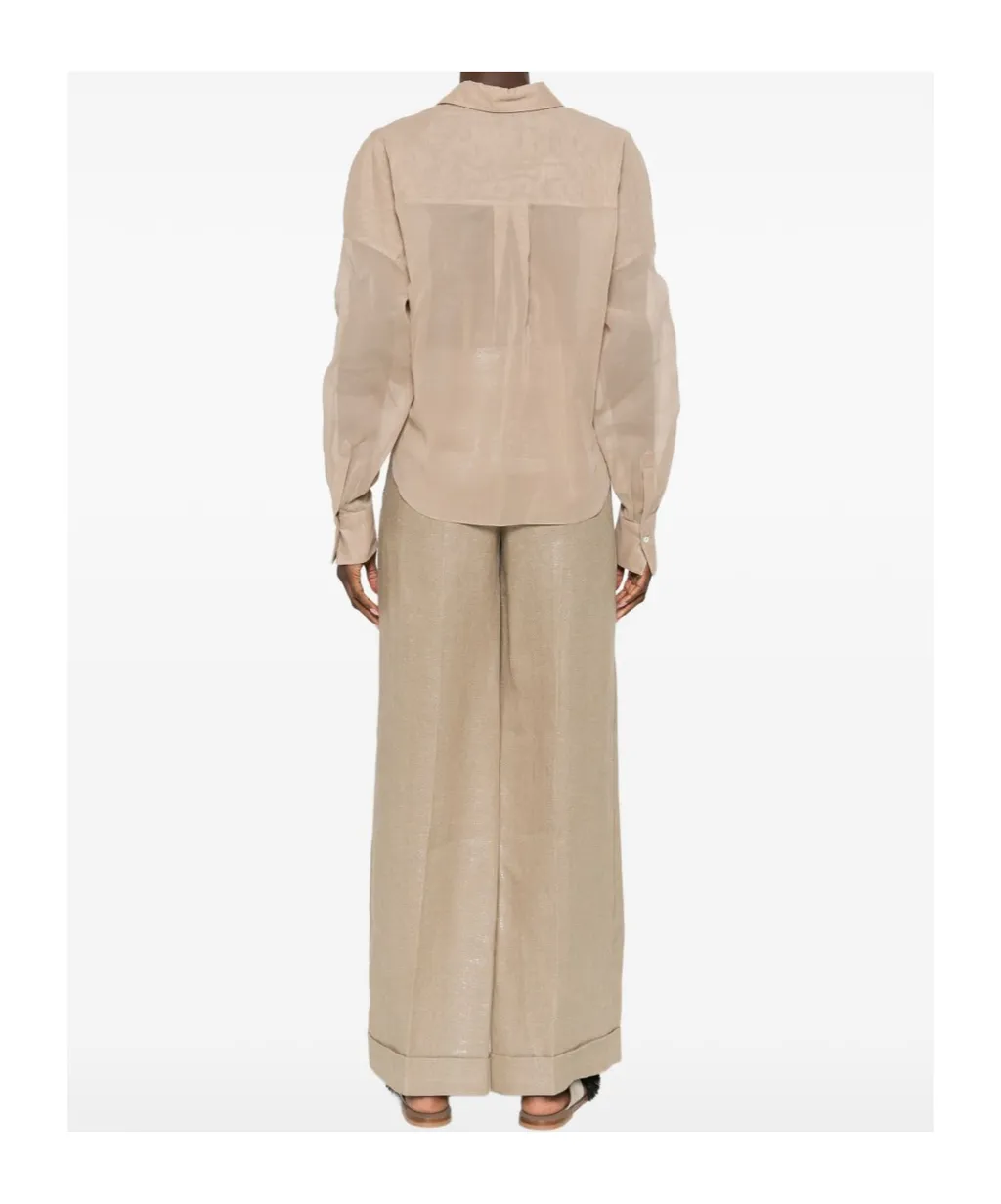 Brunello Cucinelli Long-Sleeved Taffeta Shirt