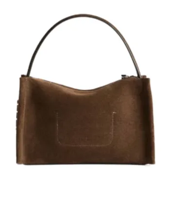Small Loafer Bag In Brown Suede