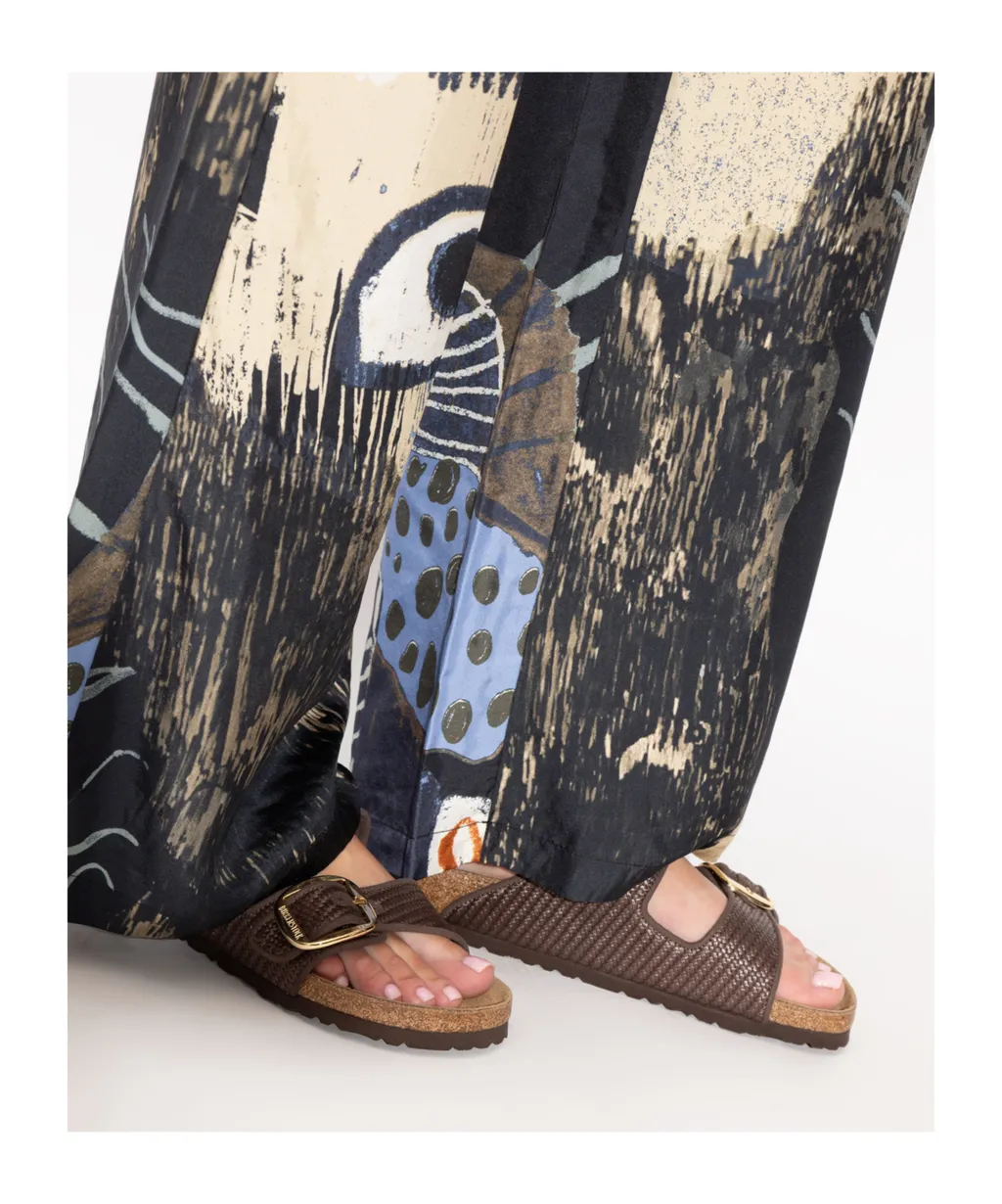 Arizona Raffia Buckle-Strap Sandals