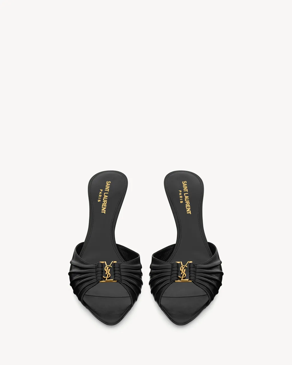 Saint Laurent Babylone Logo Plaque Mules